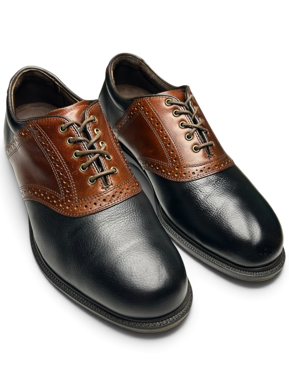 Jack Nicklaus Signature Golf by Allen Edmonds Saddle Shoes Black Brown Mens 10 D